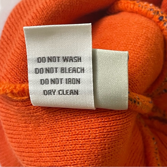 New York New York Nicks Seventy Seven Brand Knit Beanie Blue Orange with Pom - Picture 7 of 7